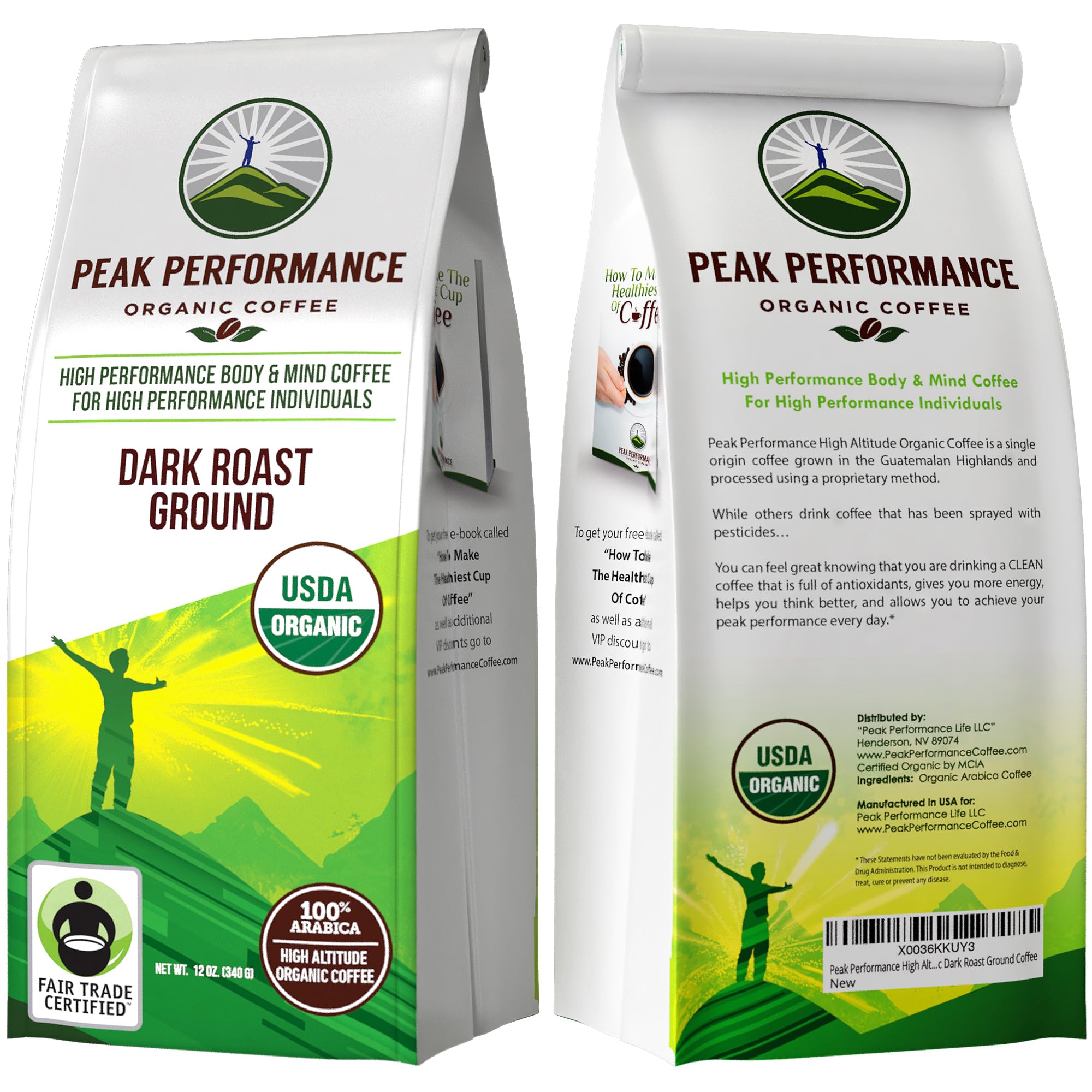 Peak Performance in morning kitchen lifestyle scene promoting ethical sourcing and taste