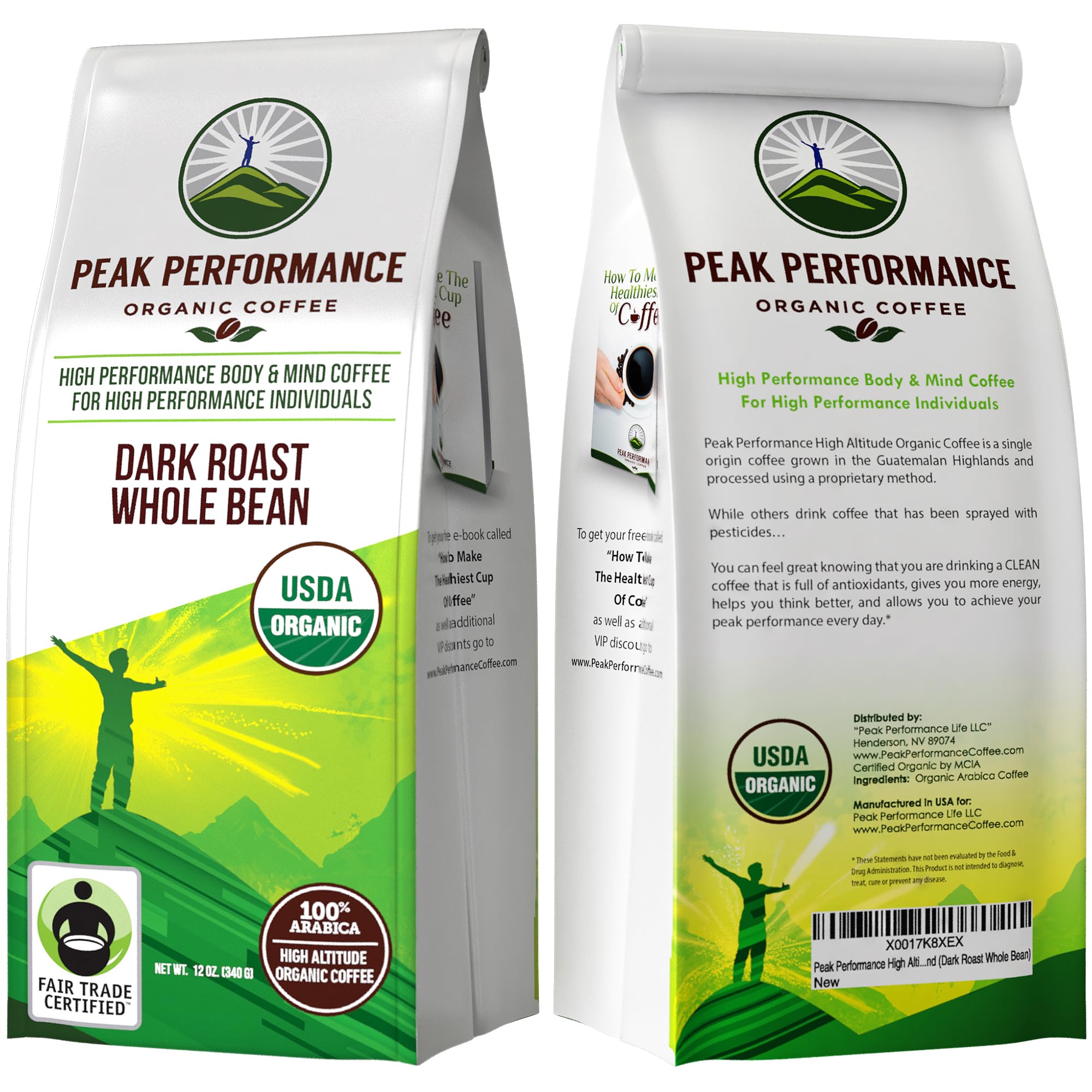 Peak Performance bag next to common items to show size and single-origin package