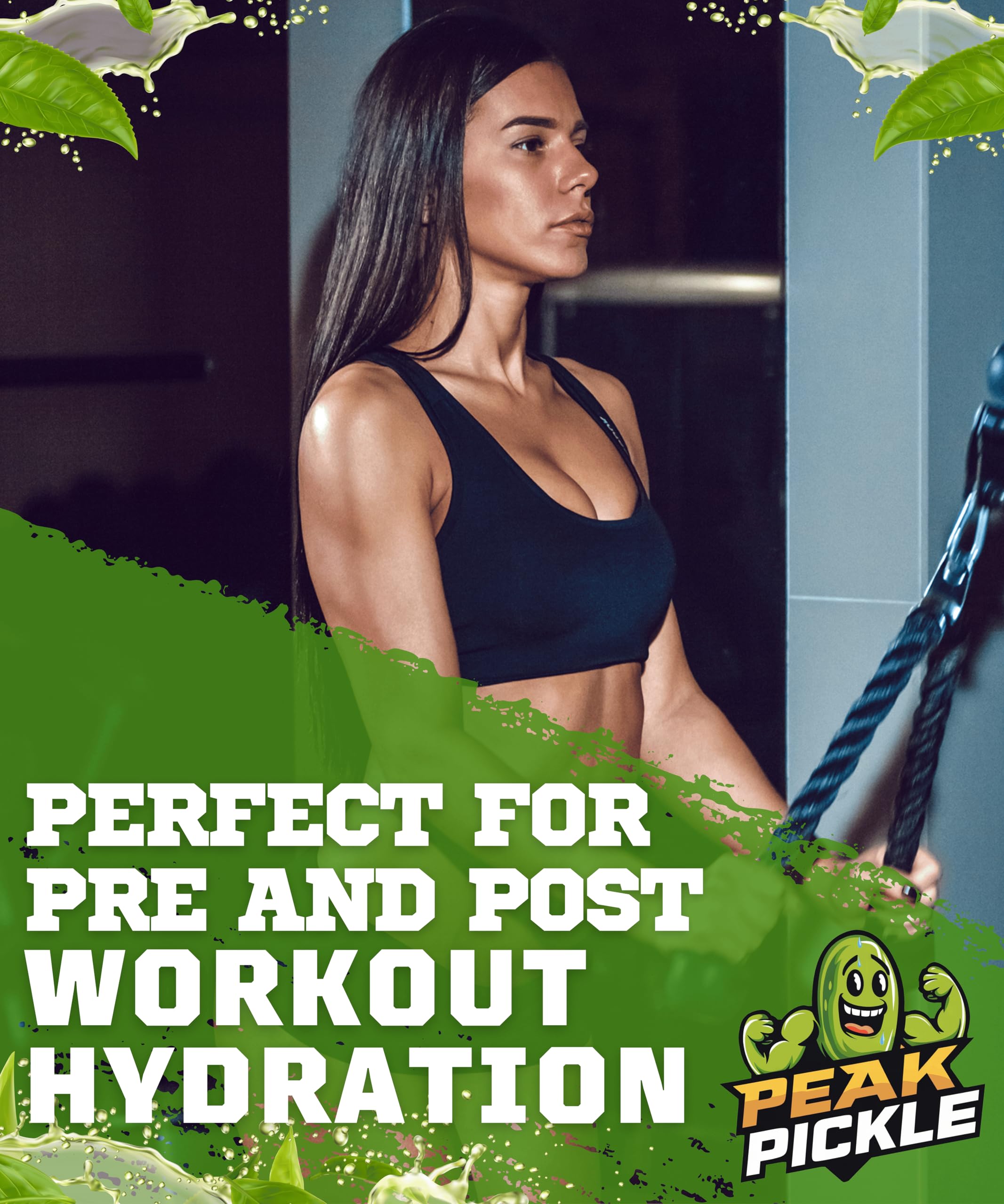 Peak Pickle used by athlete at gym for fast hydration support