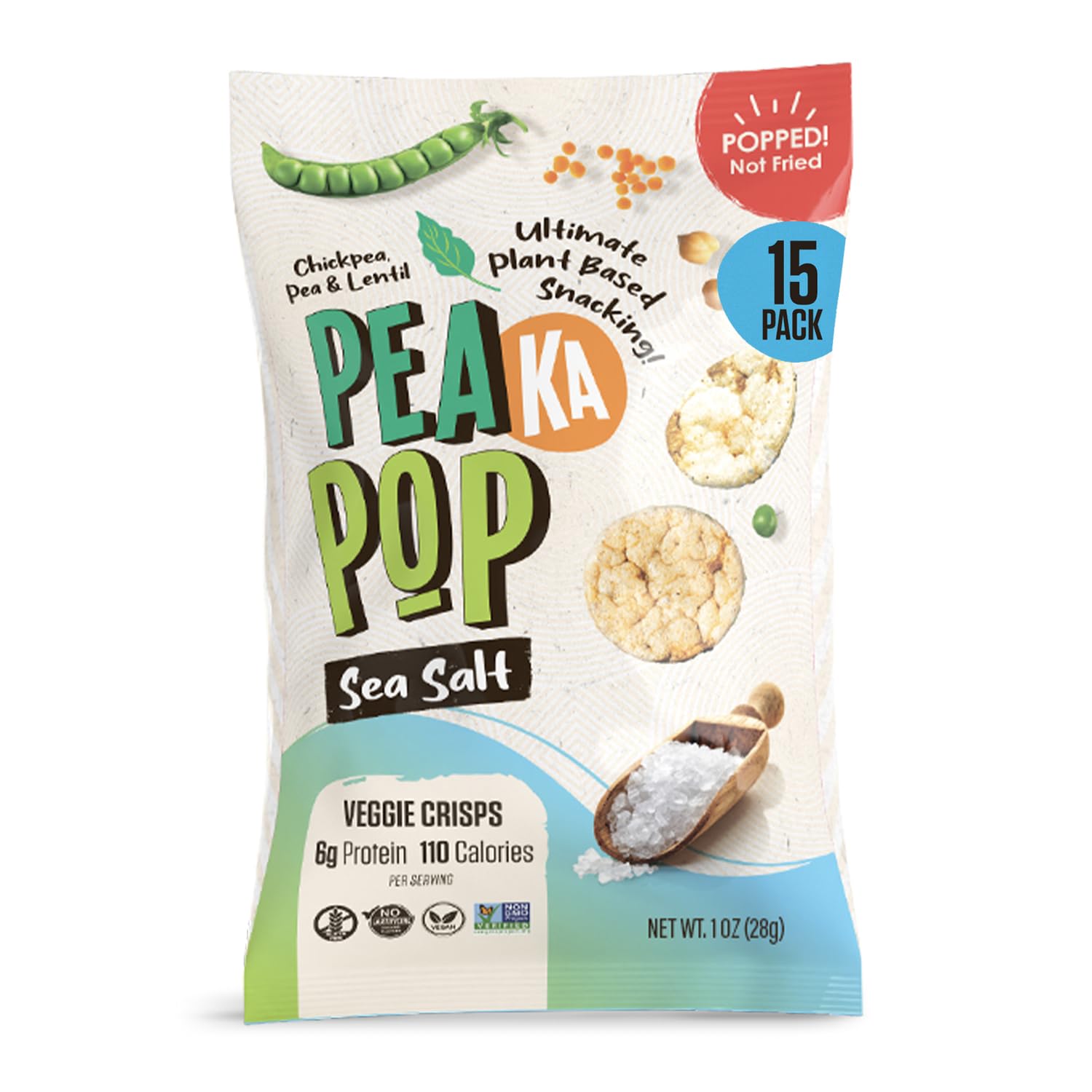 PeaKaPop close-up of popped crisp texture highlighting satisfying crunch
