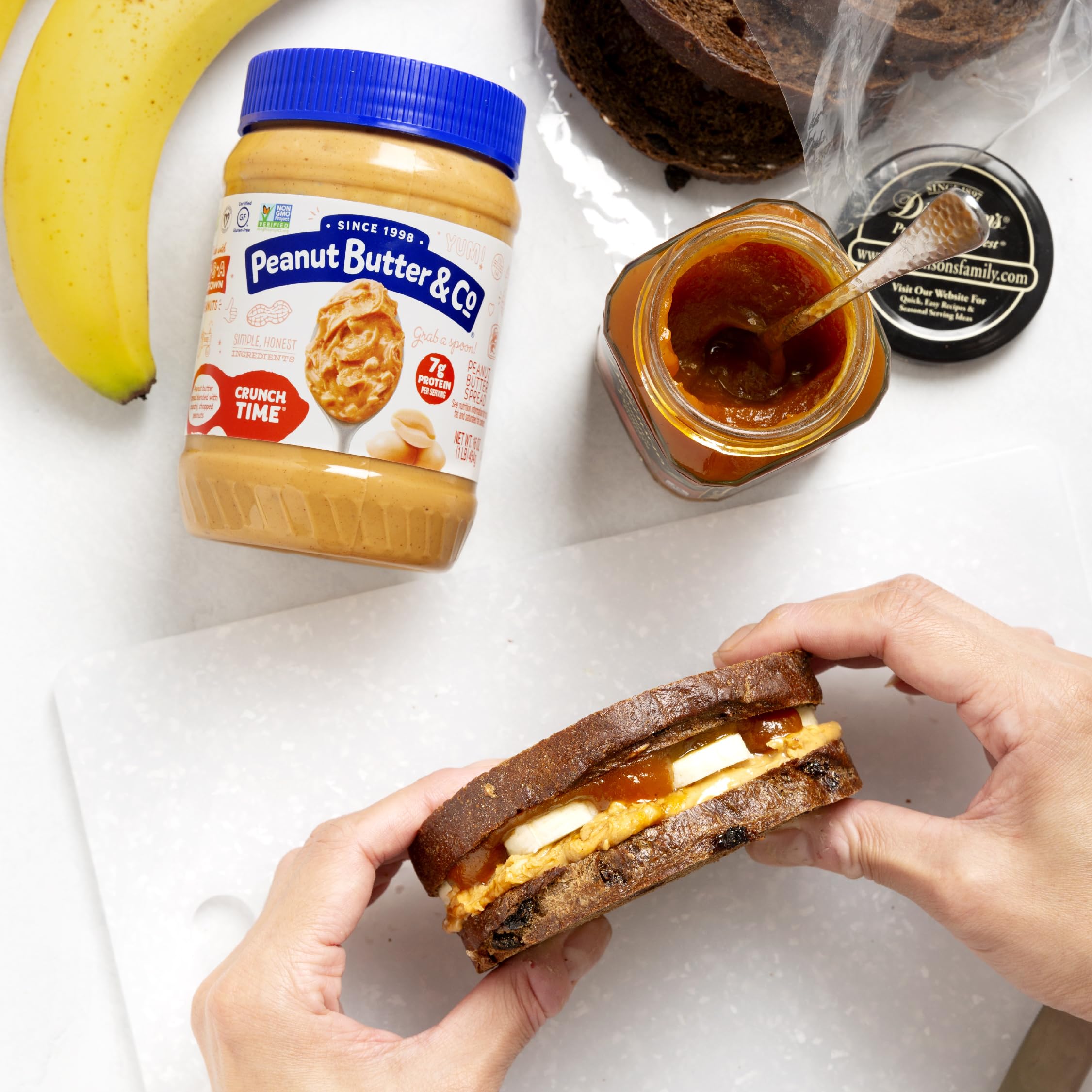 Peanut Butter & Co. six-pack boxed arrangement for pantry stocking convenience
