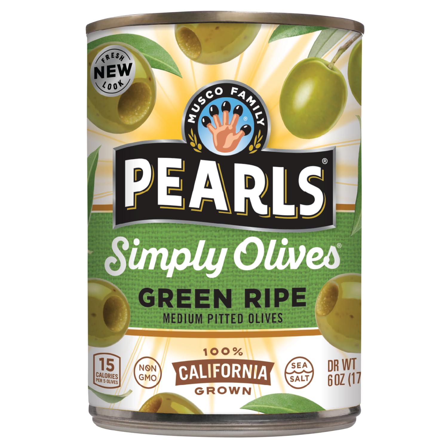 PEARLS front packaging showing 6 oz can and brand clarity for pantry convenience