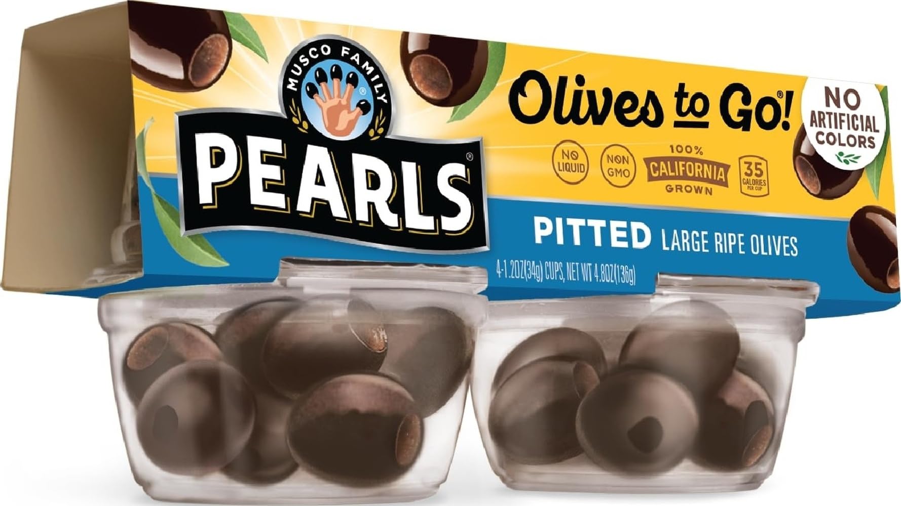 PEARLS front packaging showing 24 snack cups and brand clarity for easy selection
