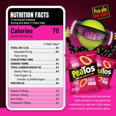 PeaTos open bag showing crunchy rings texture and airy crispness