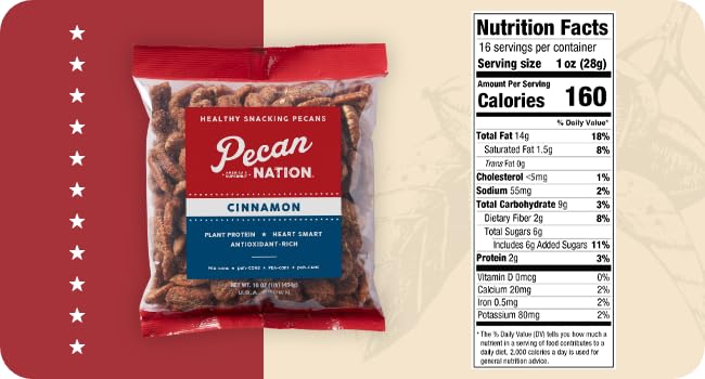 Pecan Nation cinnamon and brown sugar coating on pecans showing sweet spice