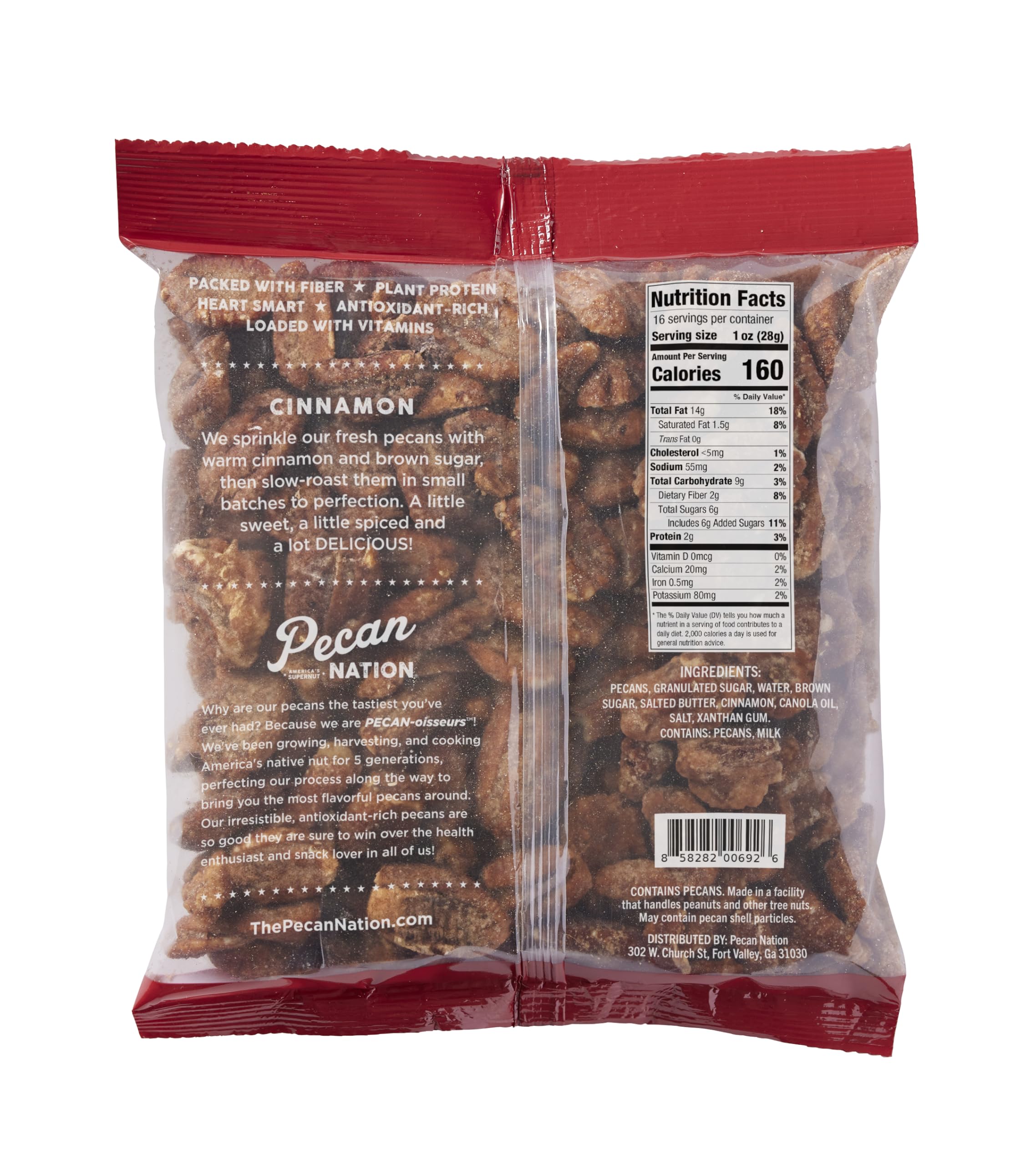 Close-up of Pecan Nation pecan halves texture highlighting crunch and roast