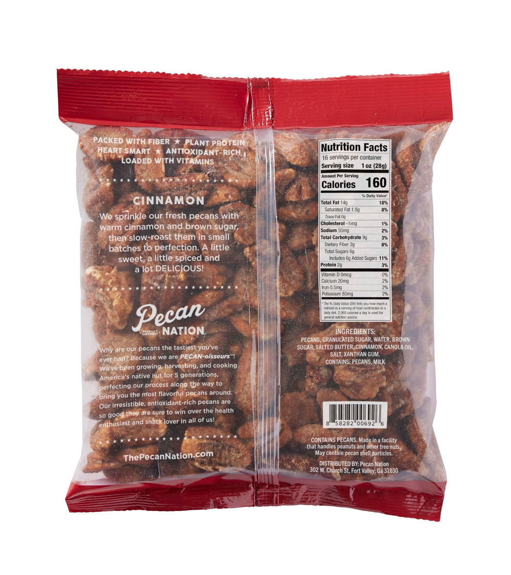 Close-up of Pecan Nation pecan halves texture highlighting crunch and roast