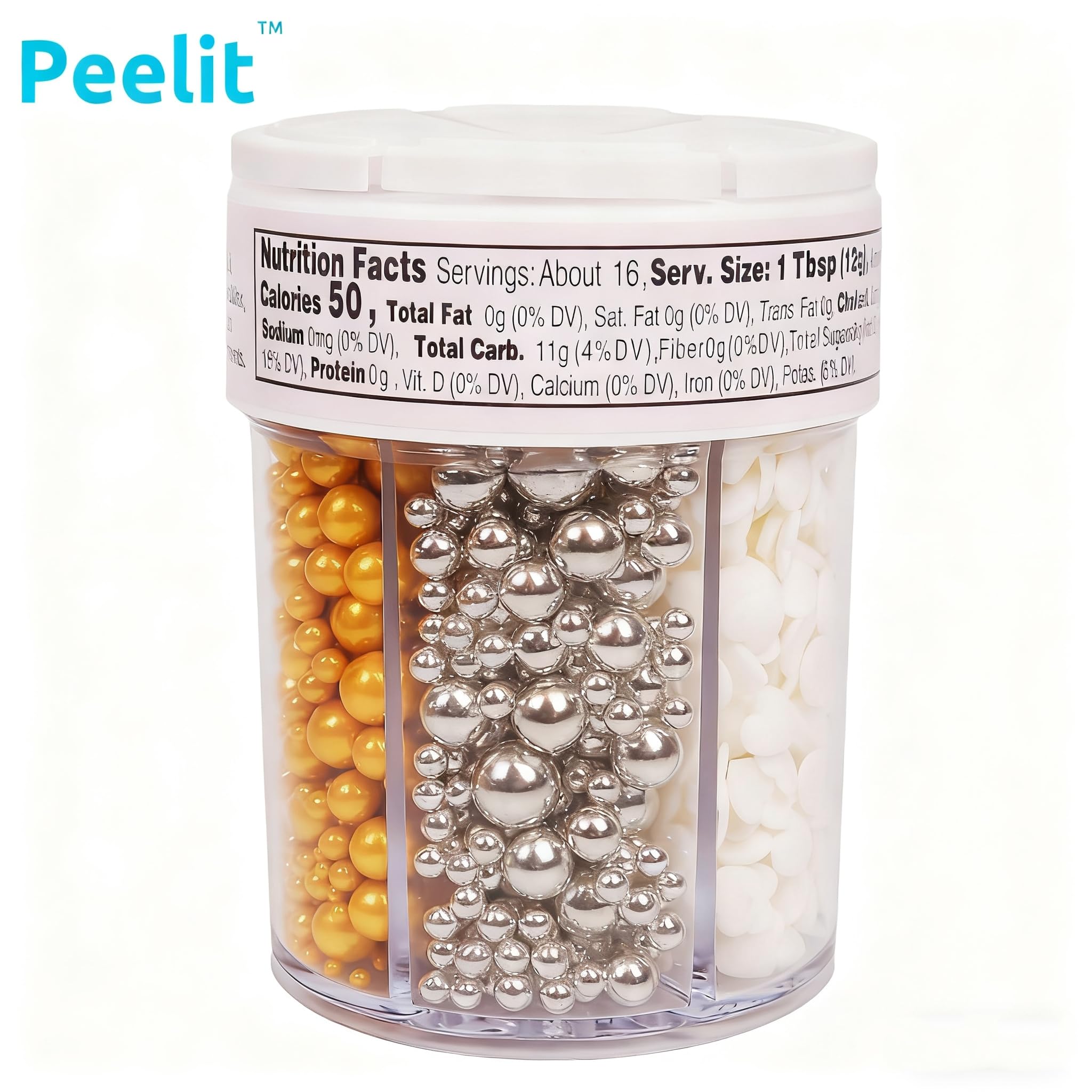 Peelit ingredients and certification label emphasizing halal and quality
