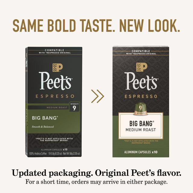 Peet's capsule with opened seal highlighting airtight protection and aroma retention
