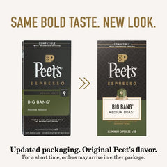 Peet's capsule with opened seal highlighting airtight protection and aroma retention
