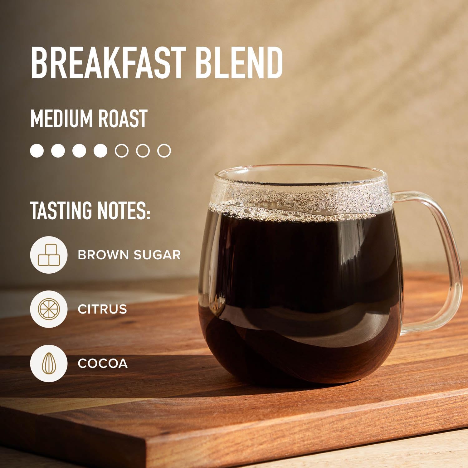 Peet's Coffee bag next to household items showing 28 oz scale