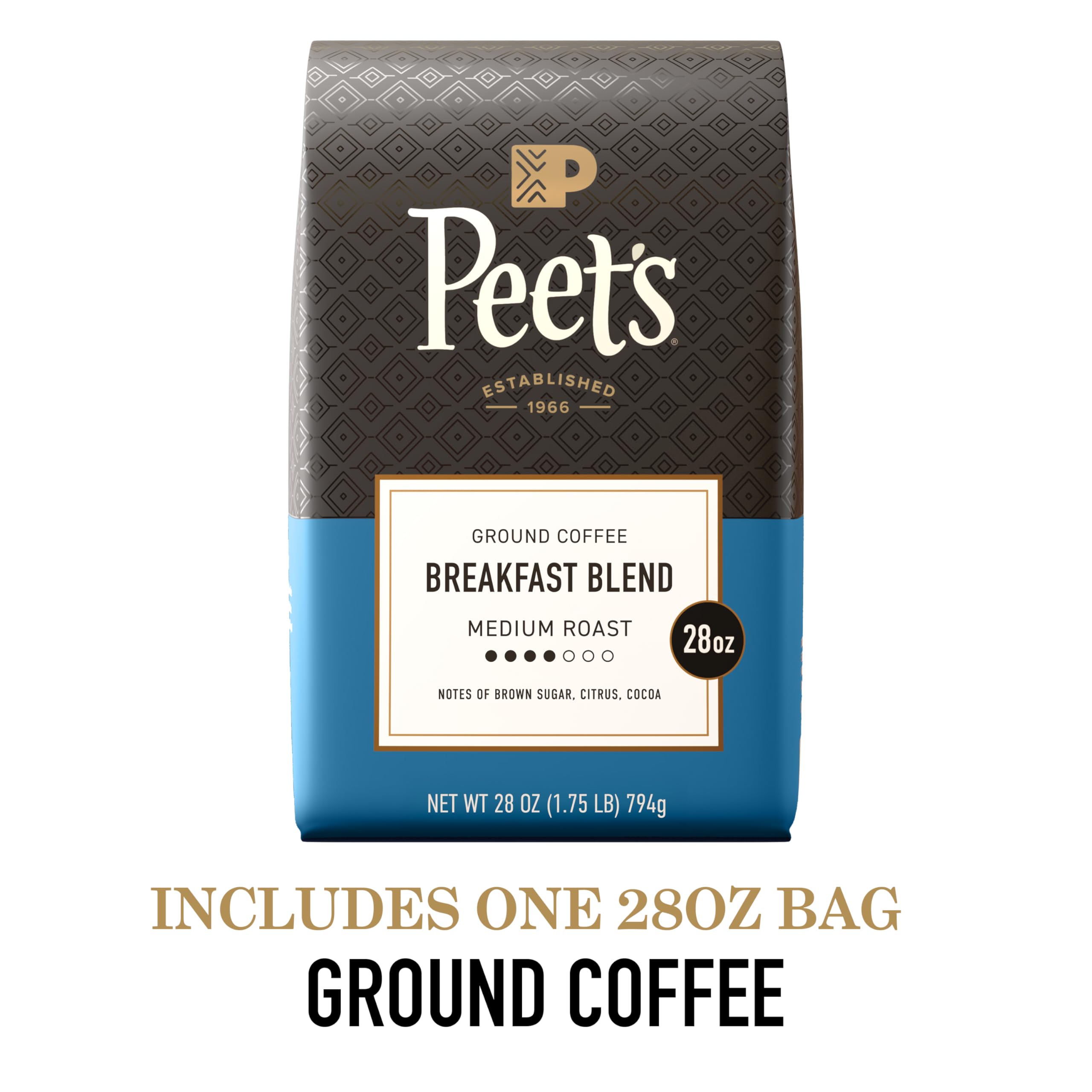 Peet's Coffee close-up of ground texture highlighting freshness