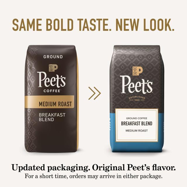 Peet's Coffee label detail with roast and flavor notes for clarity