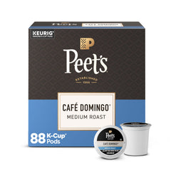 Peet's front packaging showing Café Domingo and package benefit