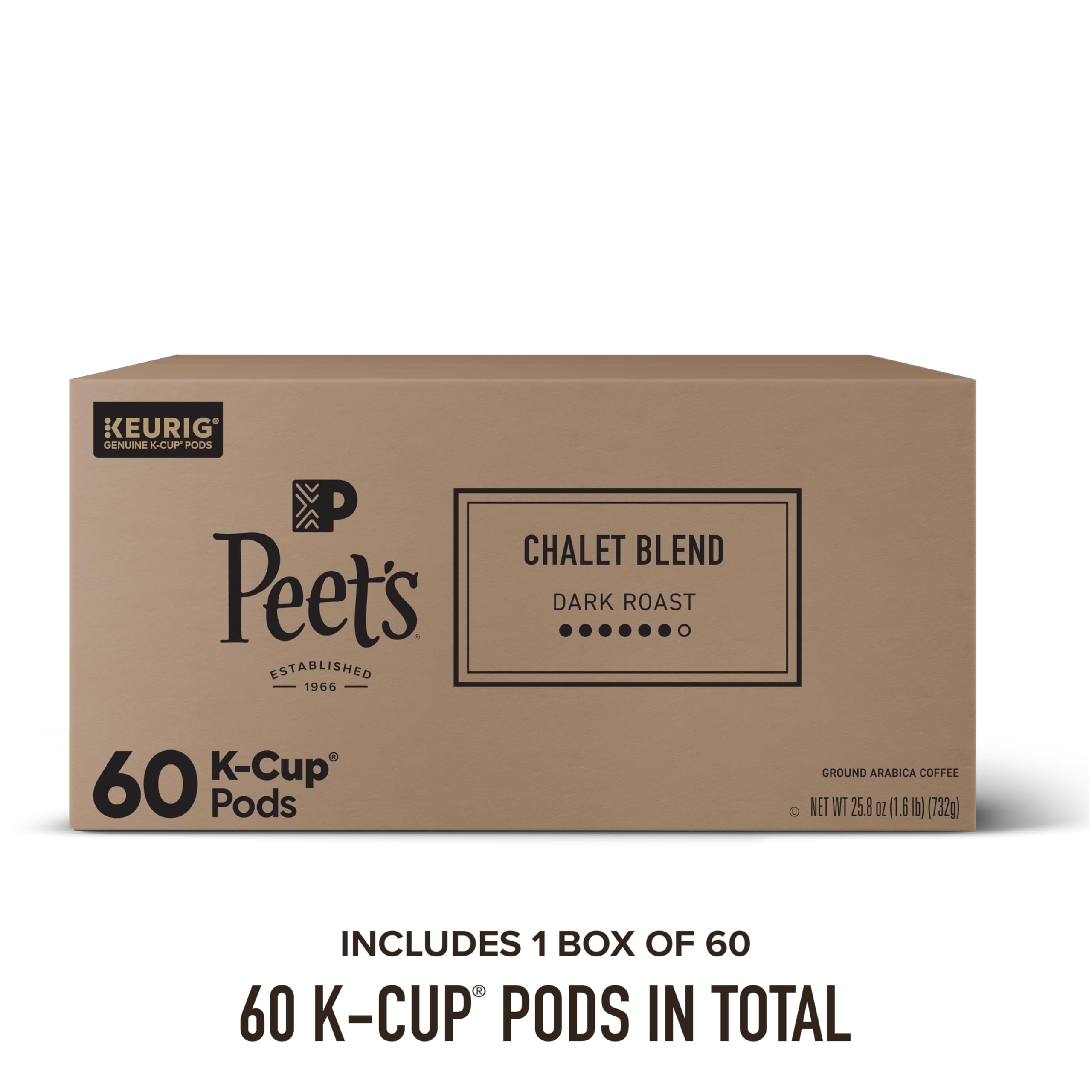 Close-up of a Peet's K-Cup pod showing lid detail and easy insertion benefit
