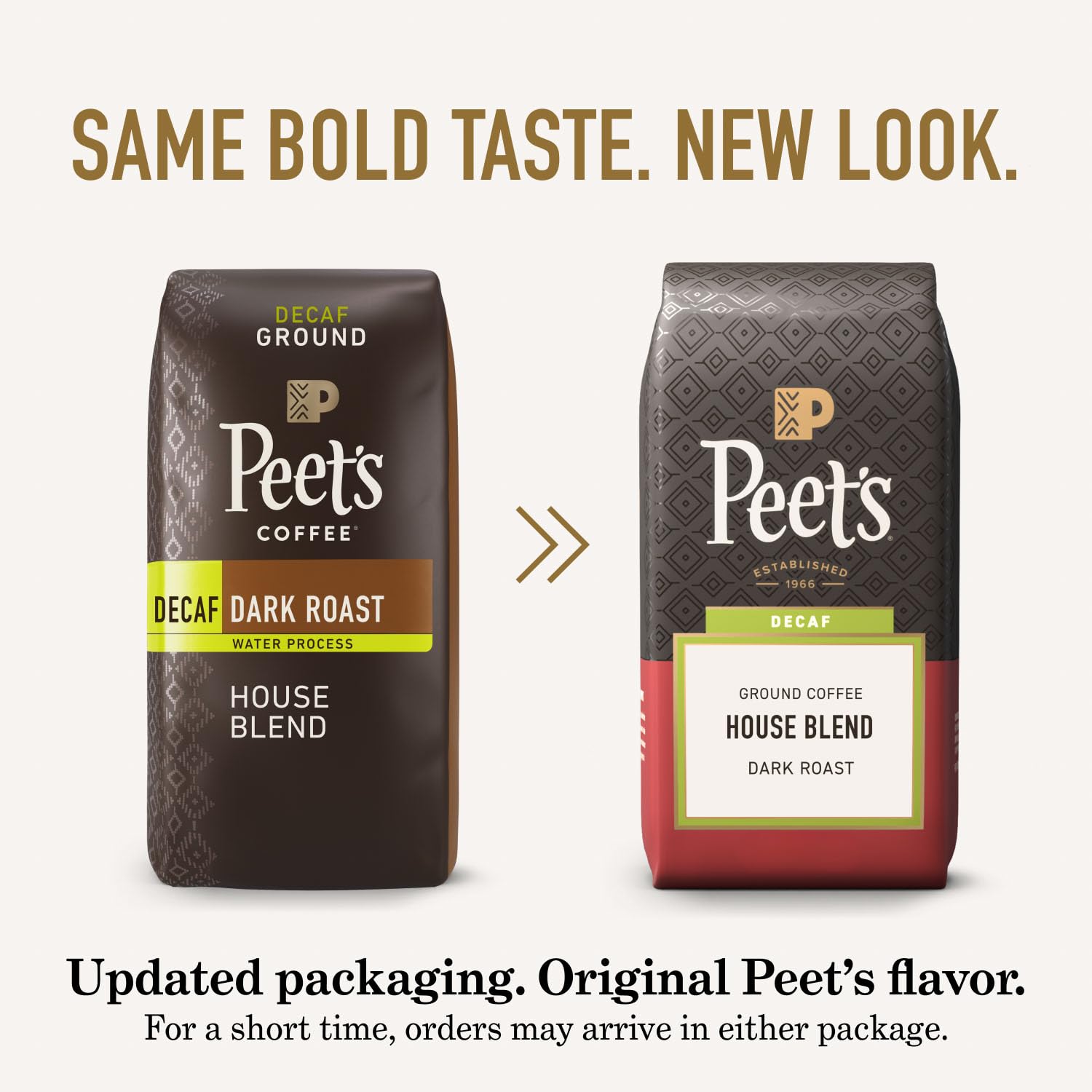 Peet's Coffee ground texture heap showing grind consistency for drip brewing