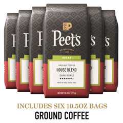 Peet's sealed 10.5 ounce bag highlighting portioned freshness