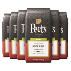 Peet's front packaging showing dark roast decaf and brand appeal