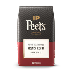 Peet's French Roast bag front view showing bold packaging and clear branding benefit freshness