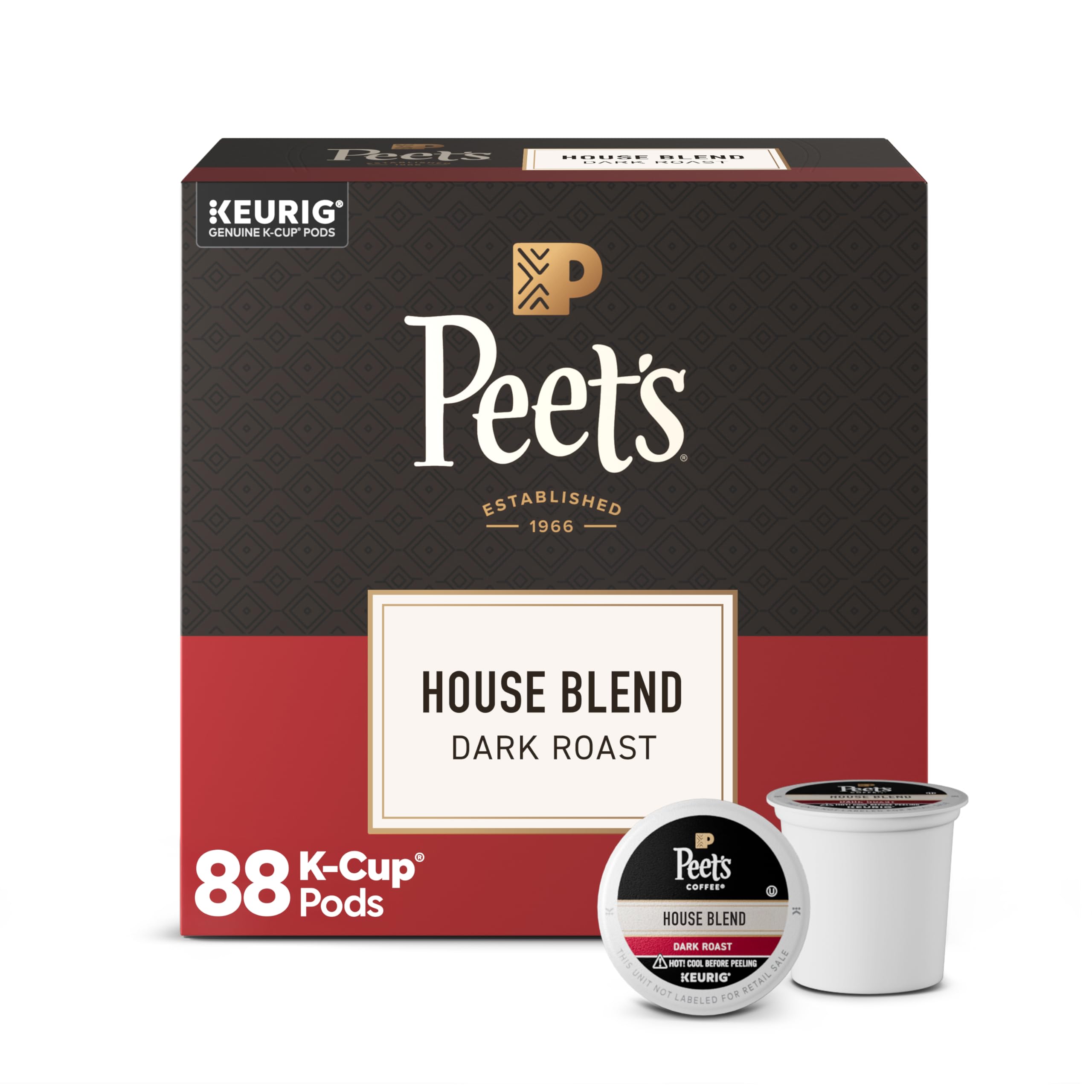 Peet's front packaging showing four-box bundle and pod count for convenience