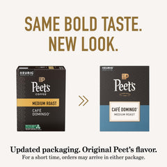 Peet's opened pod showing ground Arabica coffee and aroma for fresh flavor