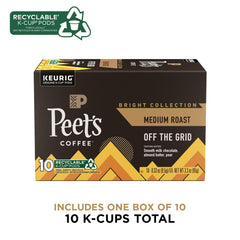 Peet's K-Cup close-up lid detail highlighting easy peel and seal