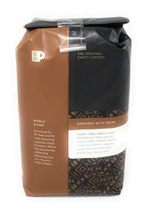 Peet's opened bag of whole beans ready to grind for fresher flavor