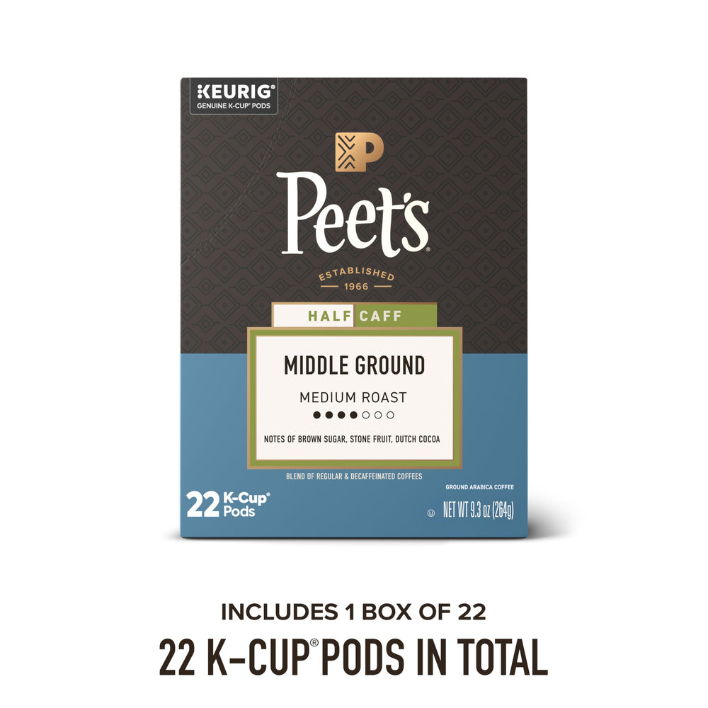 Peet's beans close-up highlighting medium roast texture and rich color for flavor