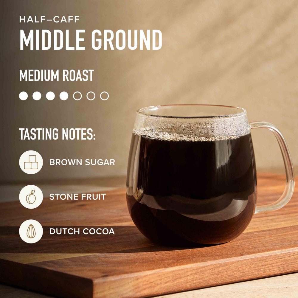 Peet's ground coffee heap showing texture and grind consistency for brewing