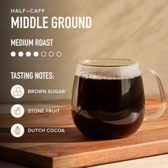 Peet's ground coffee heap showing texture and grind consistency for brewing
