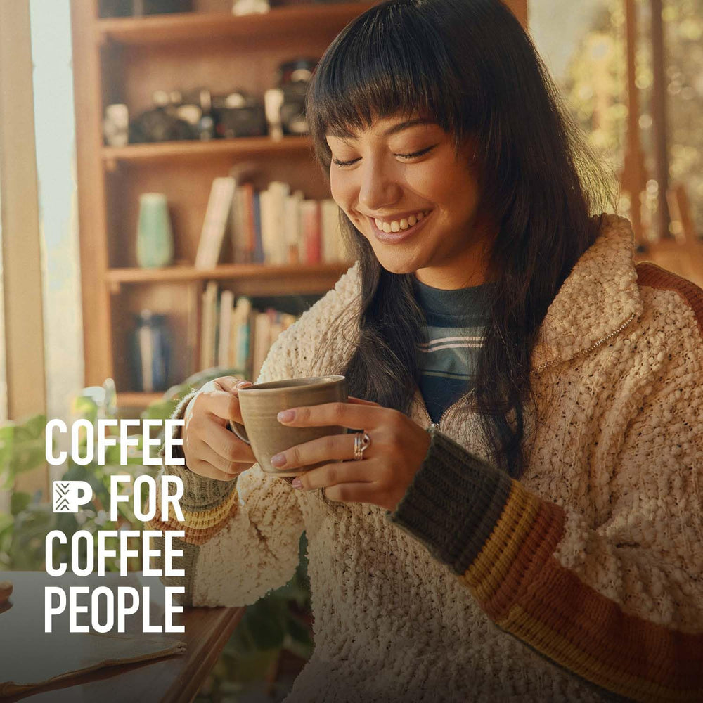 Peet's bag back panel showing ingredients and brew guide for consumer clarity
