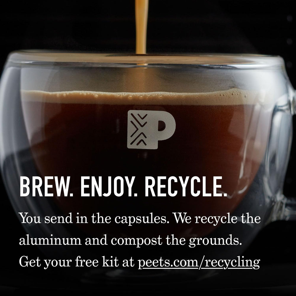 Peet's Nerissimo recycling mail-back kit showing sustainability option benefit