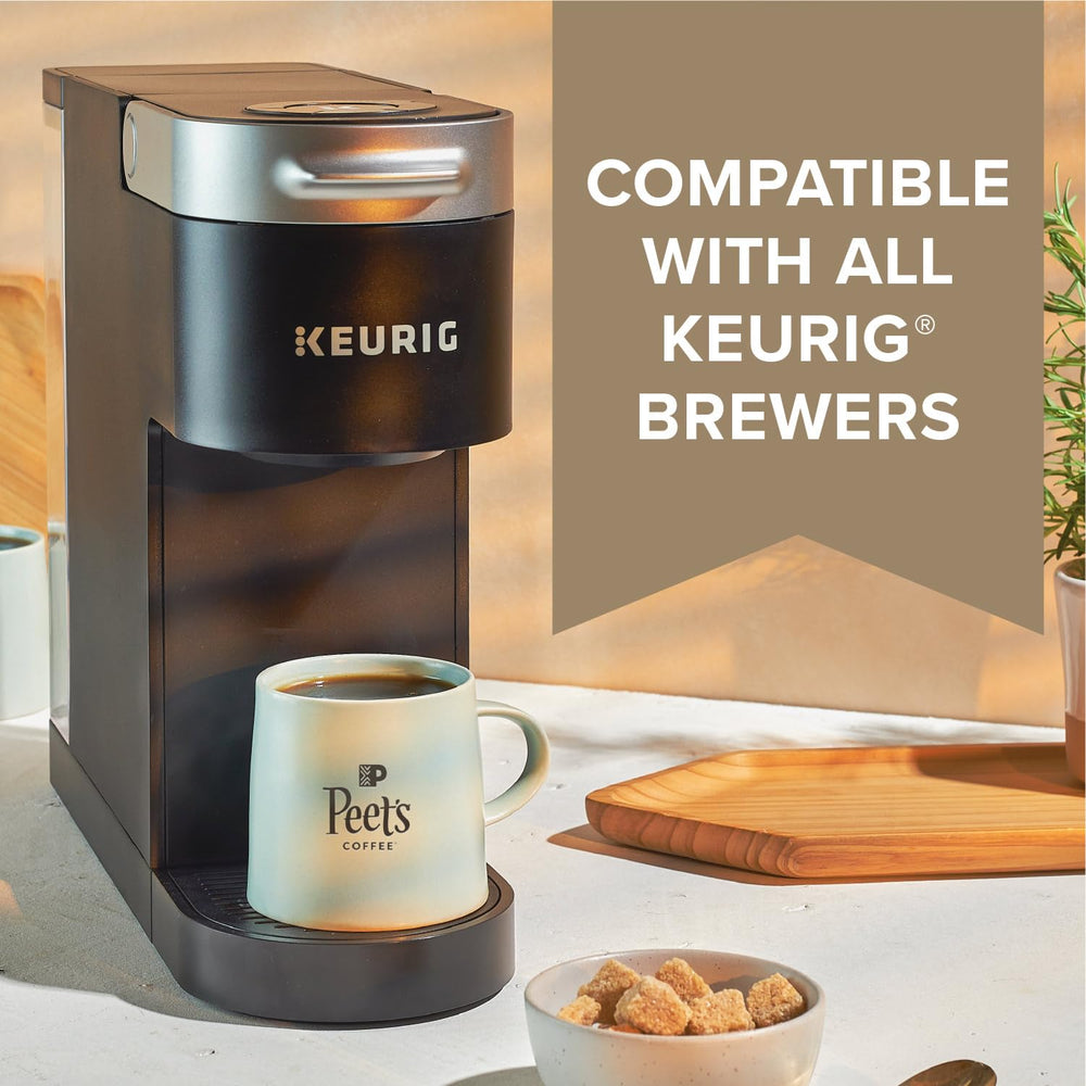 Peet's coffee pouring into cup showing rich color and smooth body