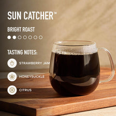 Peet's Sun Catcher in pour-over Chemex setup for clean bright flavor