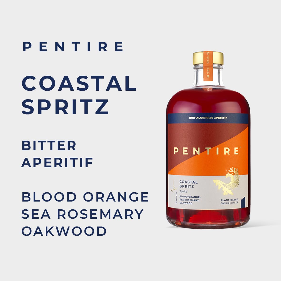 Pentire close-up label detail highlighting ingredients and clean-no-addedsugar message benefit trust