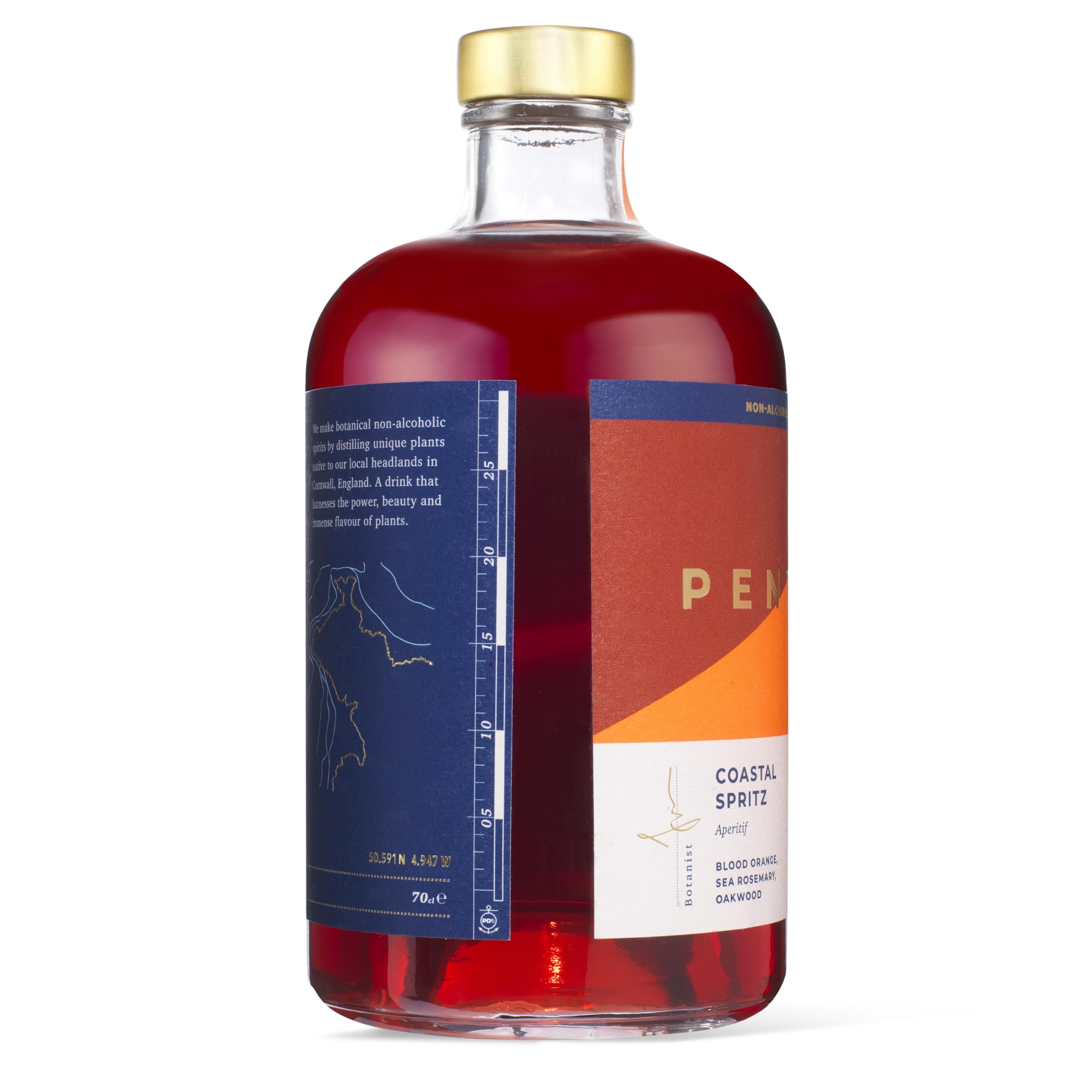 Pentire amber liquid closeup highlighting texture and distilled clarity benefit sensory appeal