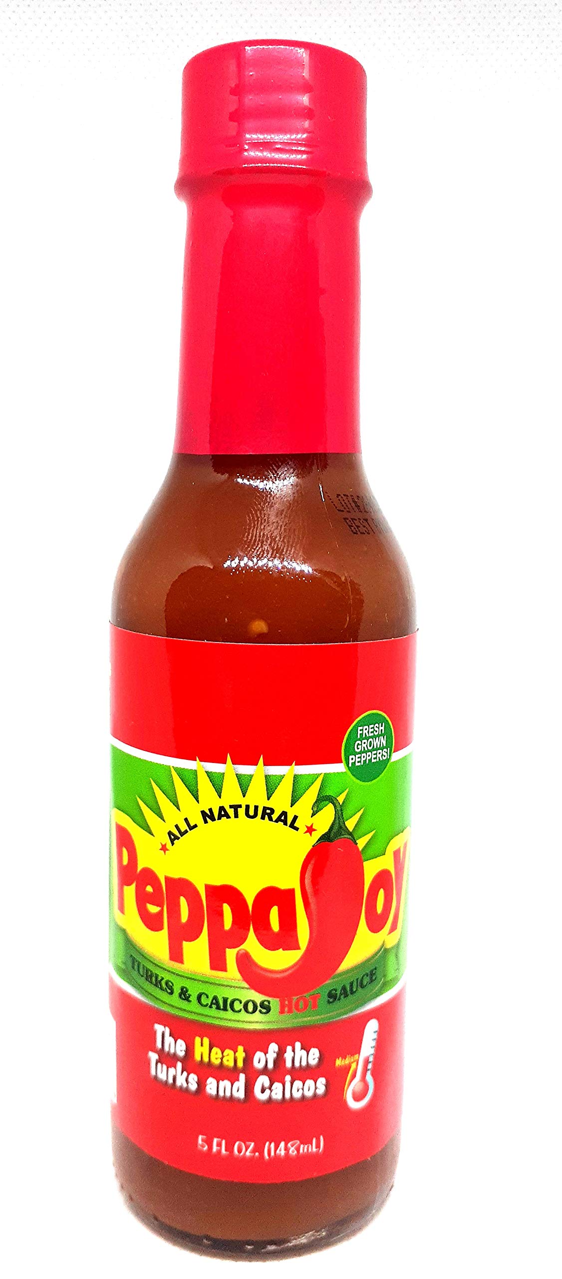 Peppajoy bottle front packaging shows label and pouring neck, brand highlights flavor