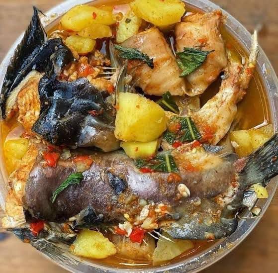 Pepper Soup Mix seasoned fish bowl showing vibrant flavor enhancement