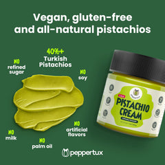 Peppertux Farms spread on toast demonstrating creamy pistachio flavor enhancement