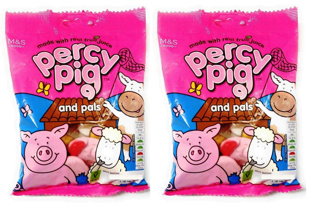 Percy Pigs front packaging showing bag graphics and resealable top — Percy Pigs fresh pack benefit