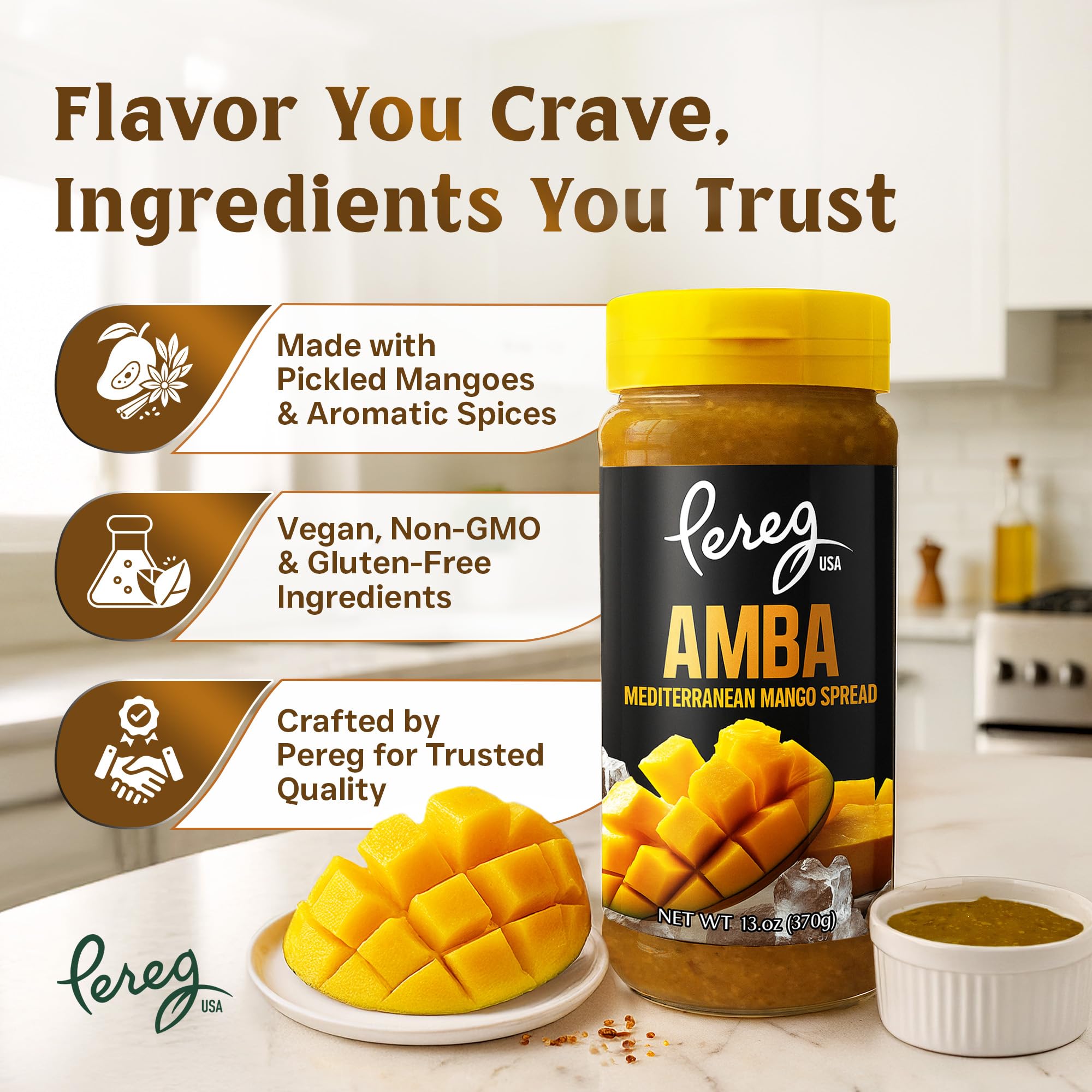 Pereg Amba close-up texture showing chunky mango and spice for flavorful depth