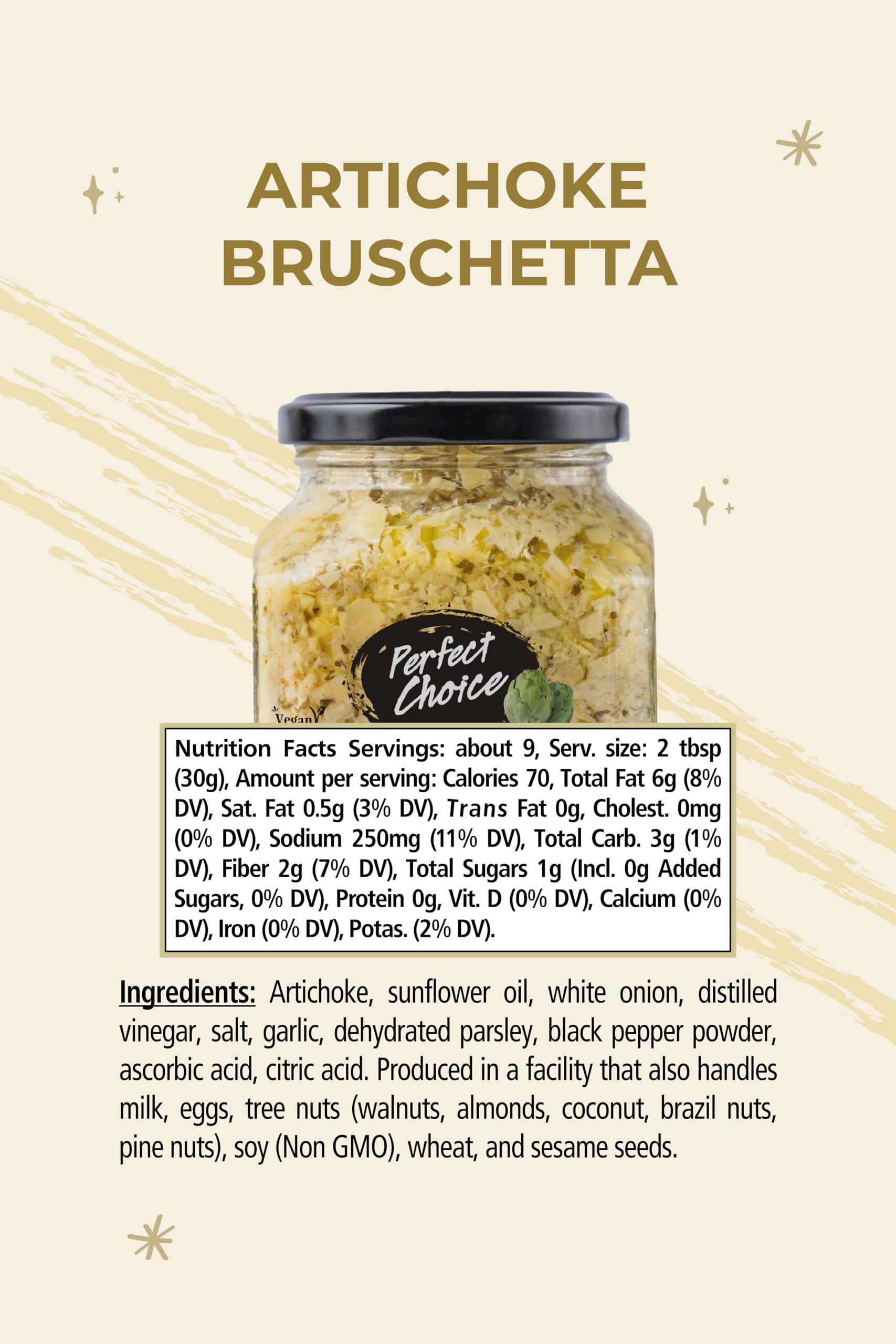 Perfect Choice close-up texture of artichoke spread highlighting chunky vegetables and flavor