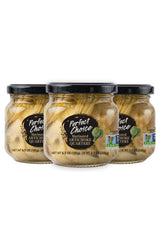 Perfect Choice front packaging showing three glass jars and clear labeling for pantry convenience