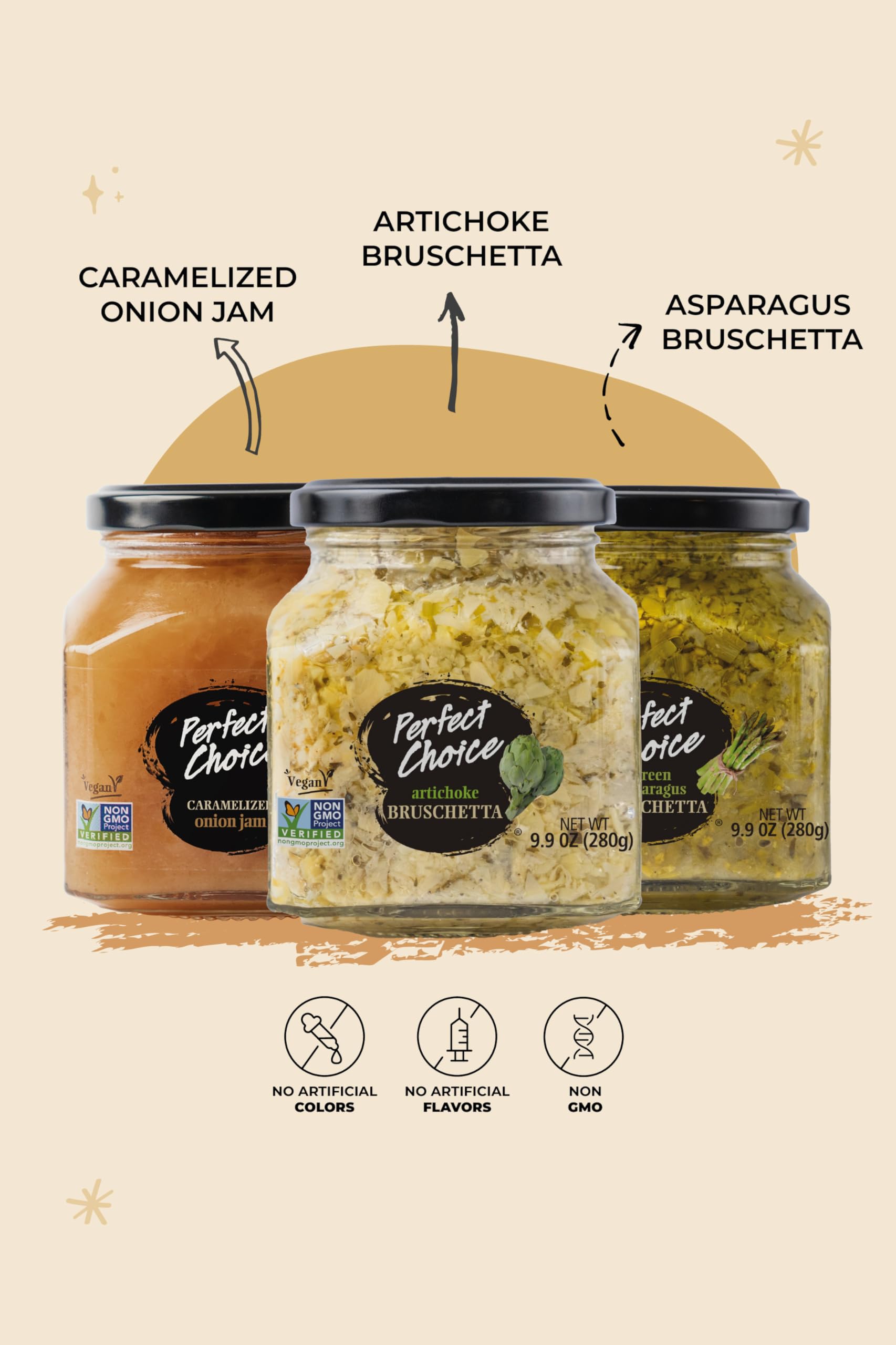 Perfect Choice jar opened showing creamy texture and ready-to-spread convenience