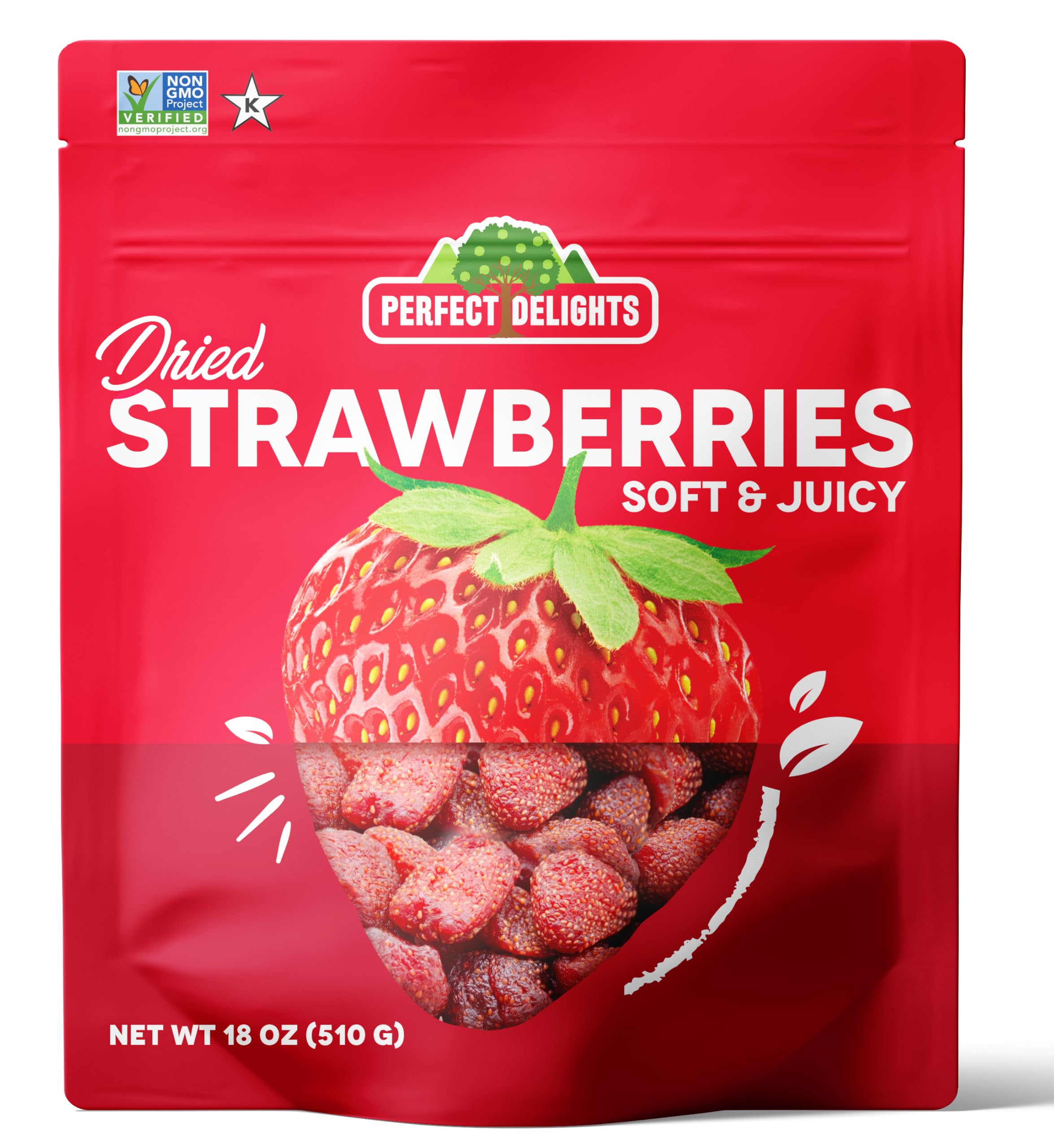 Perfect Delights front packaging showing resealable 18 oz bag and snack convenience