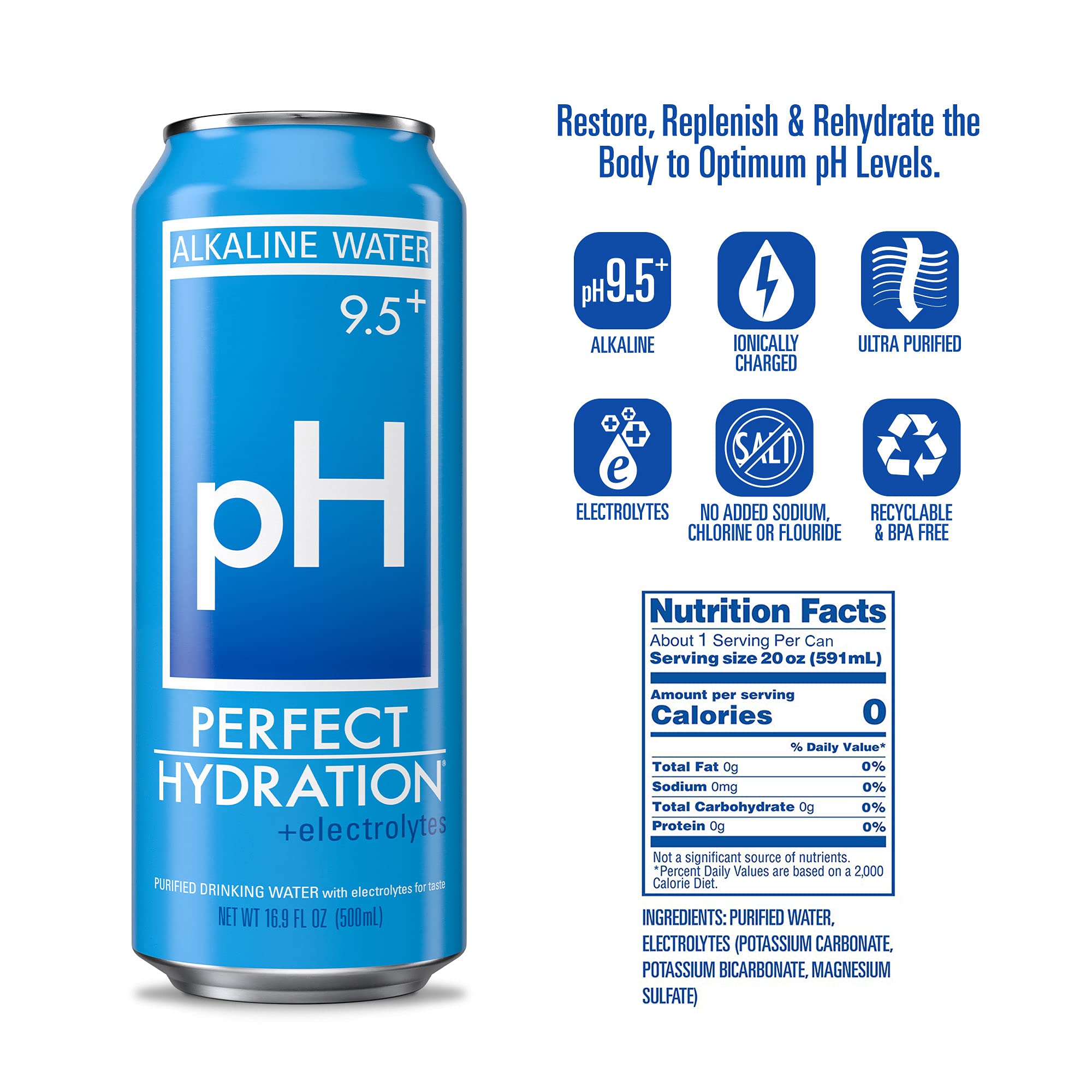 Perfect Hydration pouring into glass to show clear taste and refreshing appearance benefit