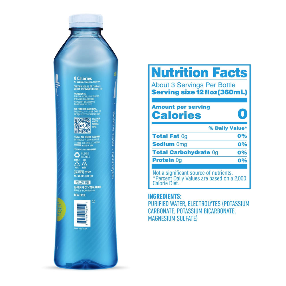 Perfect Hydration poured into glass demonstrating clear taste and refreshment