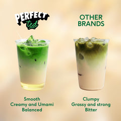 Perfect Ted vanilla bean matcha latte in cup for creamy flavor and everyday rituals