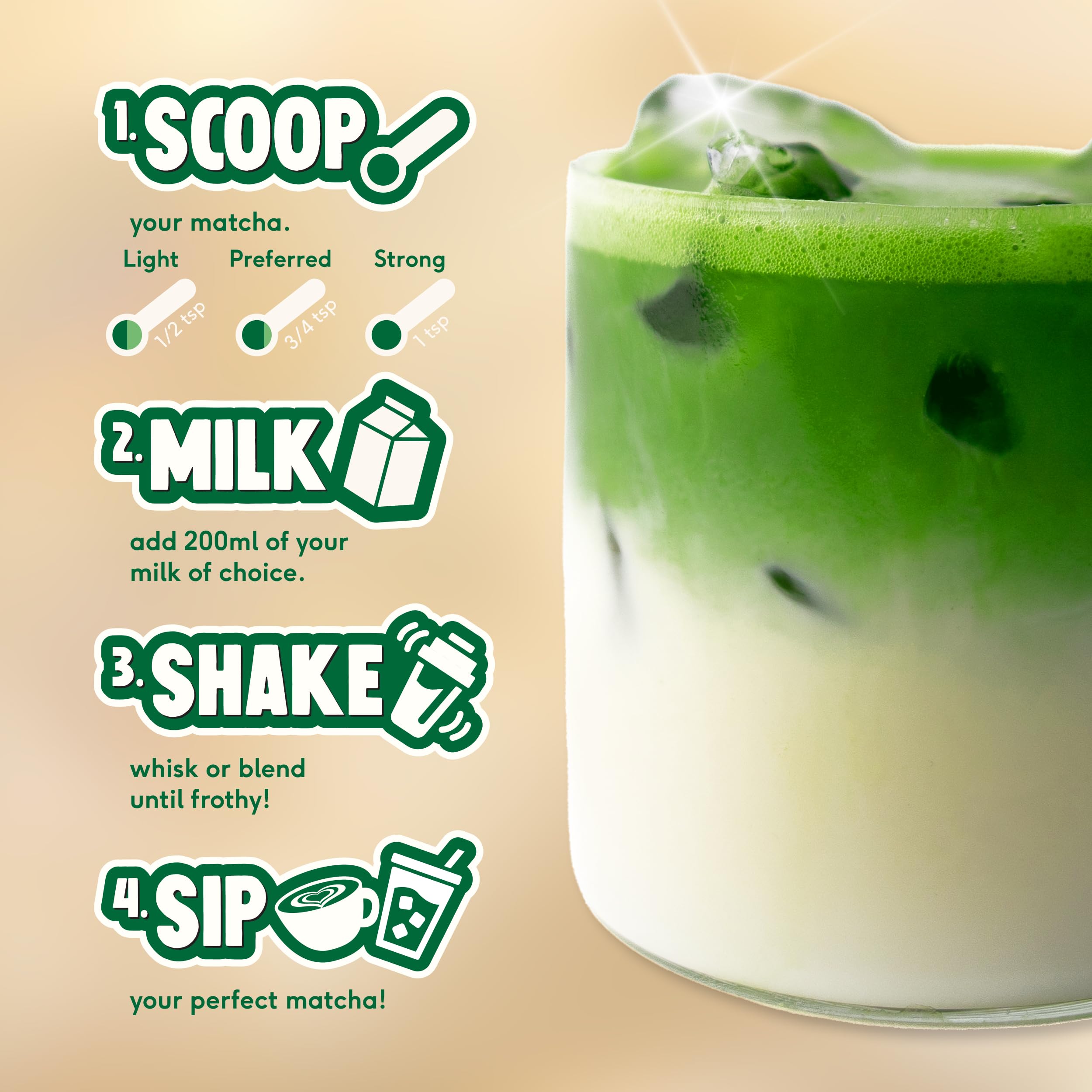 Perfect Ted matcha smoothie in glass showing vibrant color and energy benefit