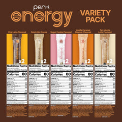 Perk stick packet close-up showing powder texture and easy-to-mix benefit